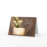 Calla Lily & Wedding Cake - thanks! card