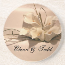 Calla lily wedding coaster coasters
