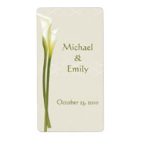 Calla Lily Wedding Favor Labels