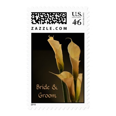 Calla Lily Wedding Flower Postage Stamp by aslentz