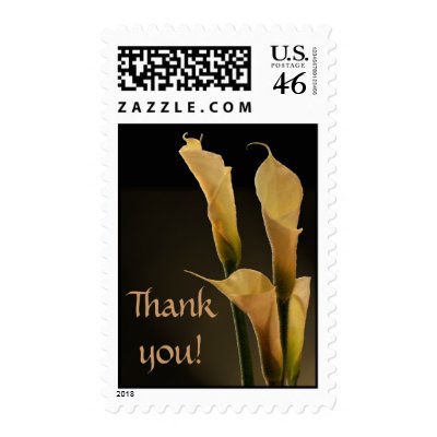 Calla Lily Wedding Flower - Thank you Postage Stamps