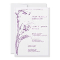 Calla Lily Wedding Invitation