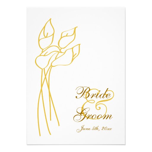 Calla Lily Wedding Invitation