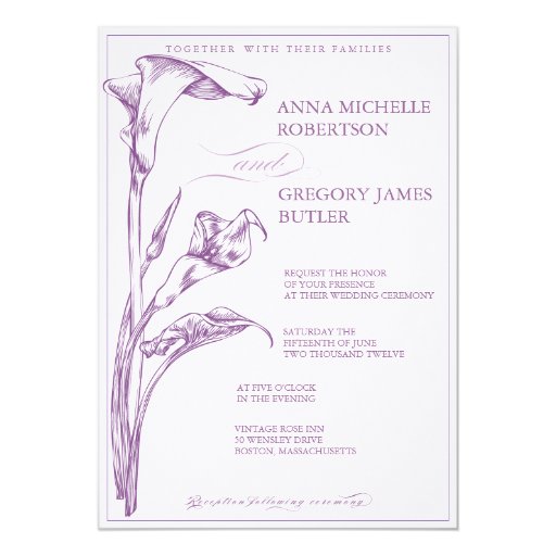 calla wedding invitations kit calla wedding invitation zazzle calla wedding invitations kit calla wedding invitation zazzle