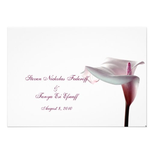 Calla Lily Wedding Invitation