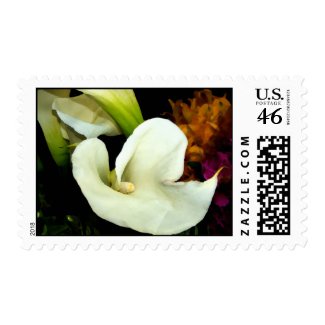 Calla lily Wedding Postage stamp