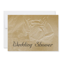 Calla Lily Wedding Shower Gold Invitation