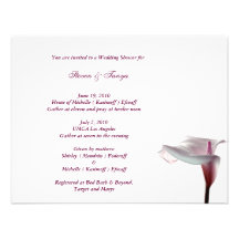 Calla Lily Wedding Shower Invitation