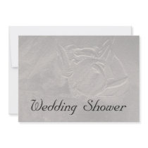 Calla Lily Wedding Shower Silver Invitation