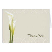 Calla Lily Wedding Thank You cards cards