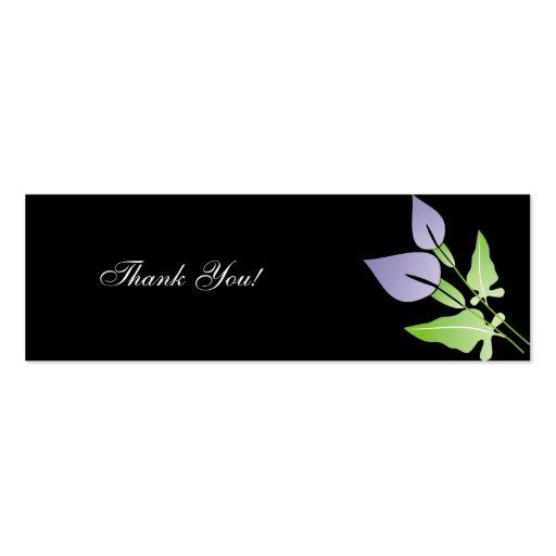 Calla Lily  Wedding Thank You Cards Business Cards (front side)