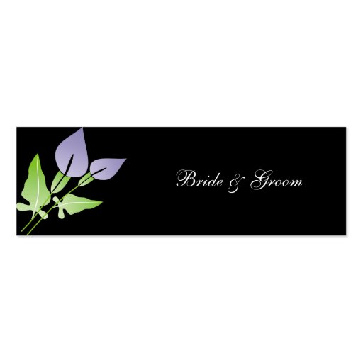 Calla Lily  Wedding Thank You Cards Business Cards (back side)