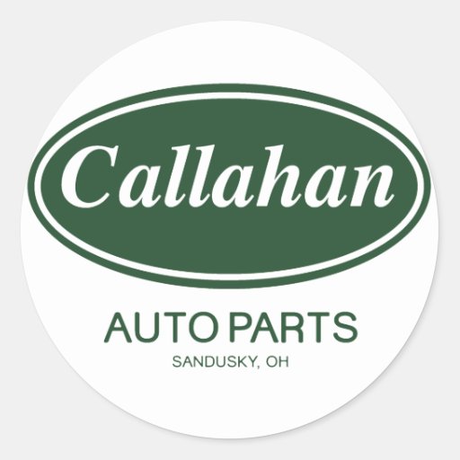 Callahan Auto Parts Classic Round Sticker Zazzle