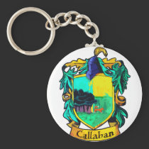 Callahan Family Crest (cutout) keychains