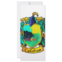Callahan Family Crest (cutout) Personalized Rack Card