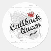 Callback Queen Round Sticker