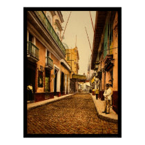 Calle de Habana in Havana, Cuba 1900 posters