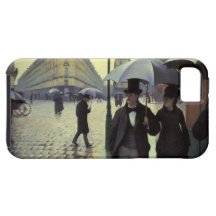 Calle de París, día lluvioso de Gustave Caillebott iPhone 5 Cárcasas