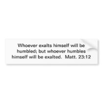 Called To Humility Bumper Sticker