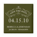 Calligraphic Flourish Save the Date Magnet magnet