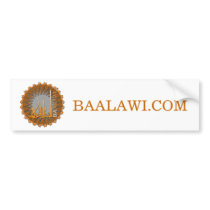 Calligraphic Logo Sticker bumper stickers
