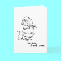 Calligraphic Santa cards
