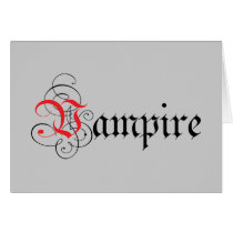 Calligraphic  Vampire cards