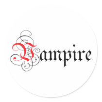 Calligraphic Vampire stickers by i_love_vampires Calligraphic Vampire stickers