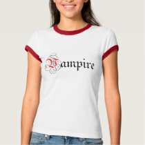 Calligraphic  Vampire Tee Shirts