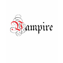 Calligraphic  Vampire t-shirts