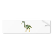 Calligraphy Bird (Stork) Bumper Sticker
