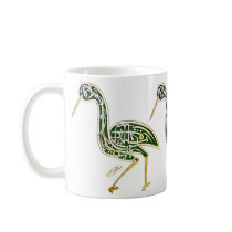 Calligraphy Bird (Stork) Mugs