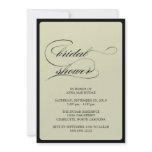 {calligraphy} bridal shower custom invites