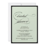 {calligraphy} bridal shower invitations