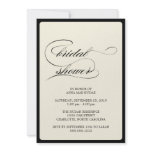{calligraphy} bridal shower personalized invite