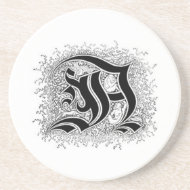 Calligraphy Letter A Coaster coaster