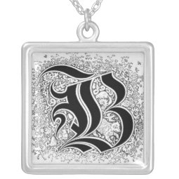 Calligraphy Letter B Necklace necklace
