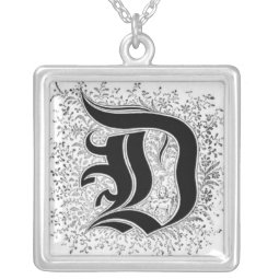 Calligraphy Letter D Necklace necklace
