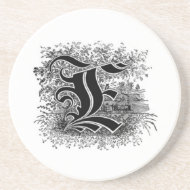 Calligraphy Letter E Coaster coaster