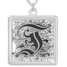 Calligraphy Letter F Necklace necklace