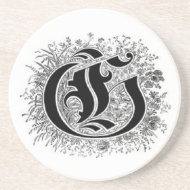 Calligraphy Letter G Coaster coaster