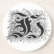 Calligraphy Letter H Coaster coaster