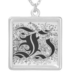 Calligraphy Letter H Necklace necklace