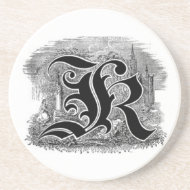 Calligraphy Letter K Coaster coaster