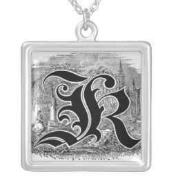 Calligraphy Letter K Necklace necklace