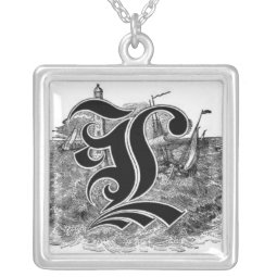 Calligraphy Letter L Necklace necklace