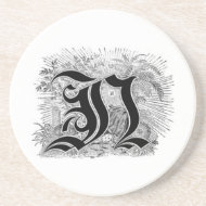Calligraphy Letter N Coaster coaster