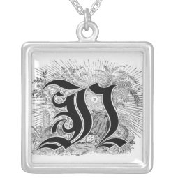 Calligraphy Letter N Necklace necklace