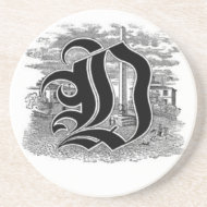 Calligraphy Letter O Coaster coaster
