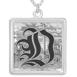 Calligraphy Letter O Necklace necklace